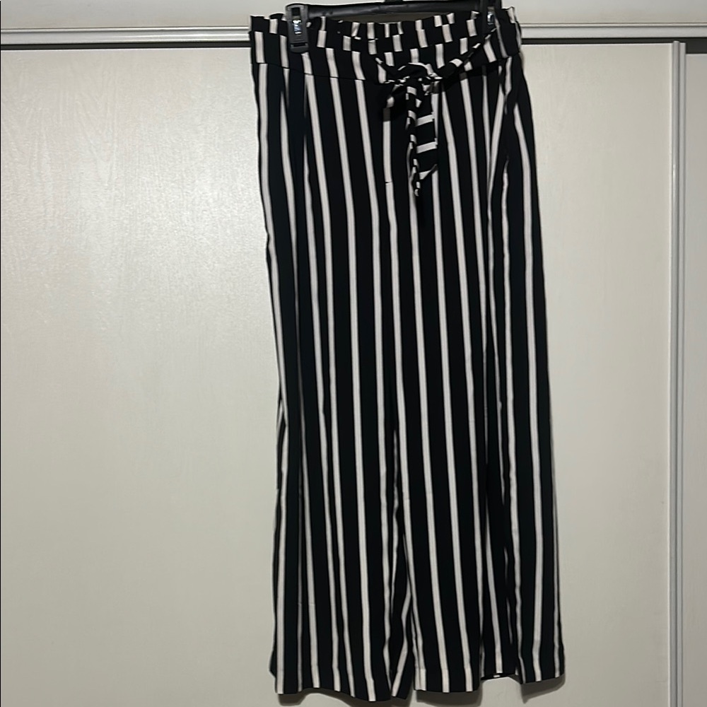 🆕 Philosophy Black and White Striped Wide-Leg Dress  Pants Size L